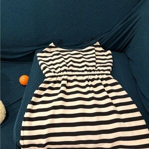 J. Crew Black and White Striped Kids Dress